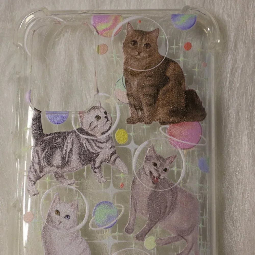 Moto G Stylus Phone Case with Astronaut Cats in Outer Space Design